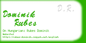 dominik rubes business card